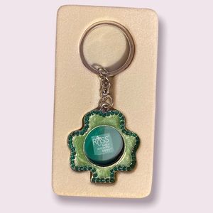 NWT Irish Bejeweled Shamrock Keychain